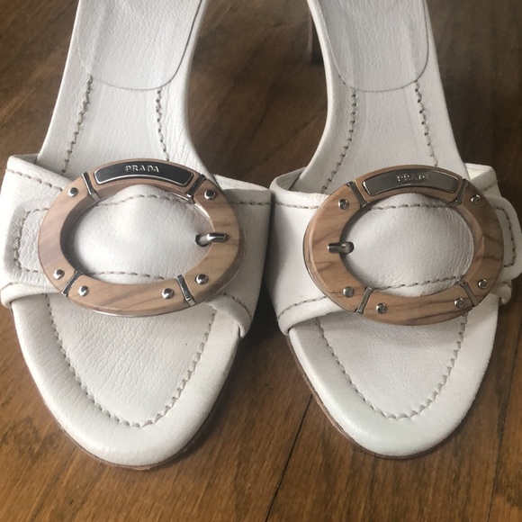 PRADA Heels - VERO CUOIO  | Prada Kitten Heels - Off White | EUC | 3 inch heel - Picture 2 of 8